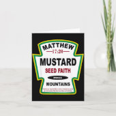 Mustard Seed Faith Matthew 17_20 Christian Condime Karte (Vorderseite)