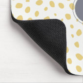 Mustard Speckle Muster Monogram Mousepad (Ecke)