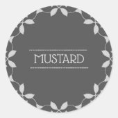 Mustard Spice Jar Labels Stickers (Vorderseite)