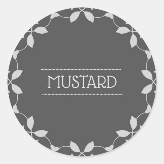 Mustard Spice Jar Labels Stickers (Vorderseite)