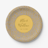 Mustard Spiced Yellow Twig Elegant Wedding Pappteller (Vorderseite)