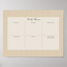 Mustard Strip Wochentabelle Poster