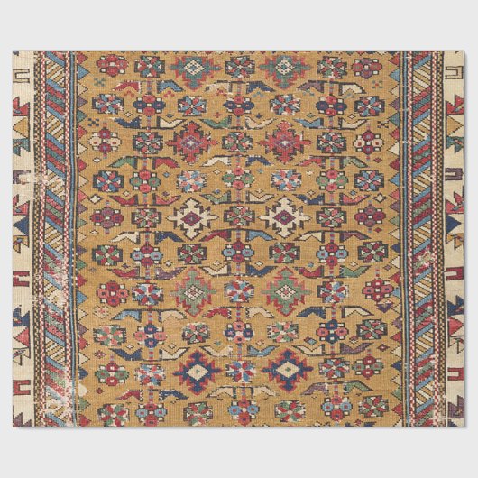 Mustard Südwestlich Verziert Geschenkpapier (Flach)