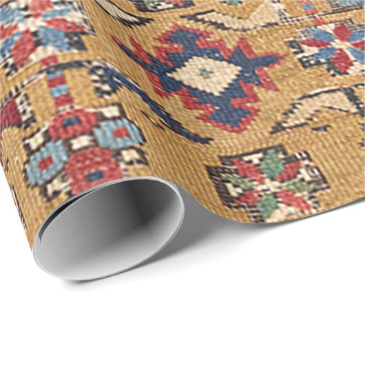 Mustard Südwestlich Verziert Geschenkpapier (Rolleneckpunkt)