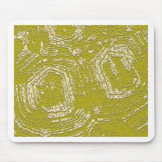 Mustard Tortoise Muschel abstrakt von Leah G Mousepad (Vorne)
