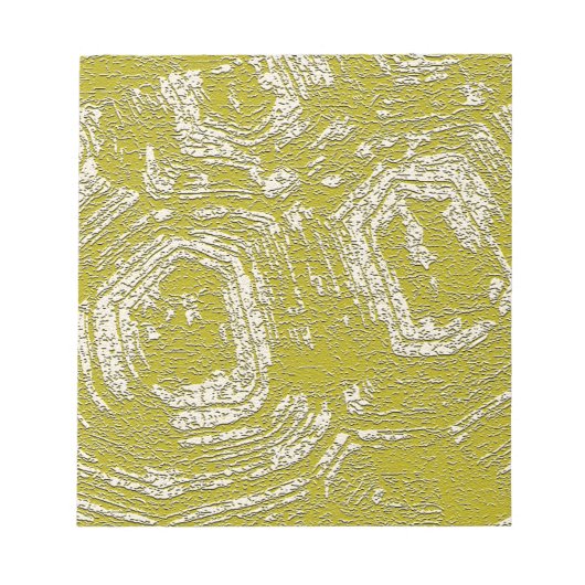 Mustard Tortoise Muschel abstrakt von Leah G Notizblock (Vorderseite)