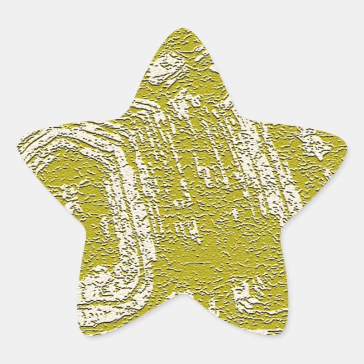 Mustard Tortoise Muschel abstrakt von Leah G Stern-Aufkleber (Vorderseite)