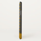 Mustard und Brown Polka Dots Muster Monogram Case-Mate iPhone Hülle (Hinten/Rechts)