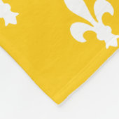 Mustard Viktorianisch Fleur de Lys Fleecedecke (Ecke)