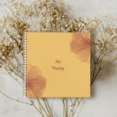 Mustard Wash Custom Floral Notizblock