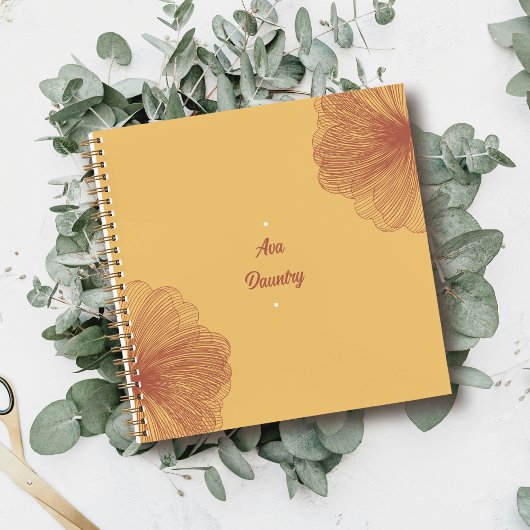 Mustard Wash Custom Floral Notizblock