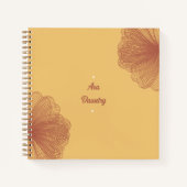 Mustard Wash Custom Floral Notizblock (Vorderseite)