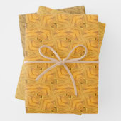 Mustard Yellow Abstraktes Musterpapier Geschenkpapier Set (Beispiel)
