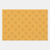 Mustard Yellow Abstraktes Musterpapier Geschenkpapier Set (Vorderseite)