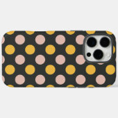 Mustard Yellow and Pink Polka Dot Pattern Case-Mate iPhone Hülle (Rückseite (Horizontal))