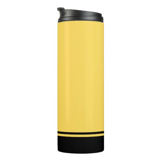 Mustard Yellow Black Elegant Minimal individuell a Thermosbecher (Nach rechts gedreht)