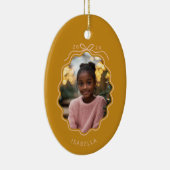 Mustard Yellow Blush Pink Einfache Bow Ornament (Rechts)