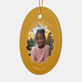 Mustard Yellow Blush Pink Einfache Bow Ornament (Links)