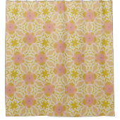 Mustard Yellow Bohemian Geometric  Duschvorhang (Vorderseite)