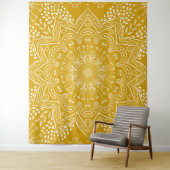 Mustard Yellow Boho Mandala Wandteppich (Beispiel)