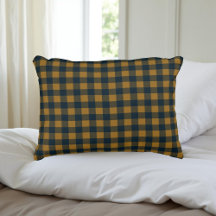 Mustard Yellow Buffalo Karierte rustikale Muster D