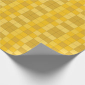 Mustard Yellow Checkerboard Geschenkpapier (Ecke)