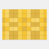 Mustard Yellow Checkerboard Mustard Geschenkpapier Set (Vorderseite 2)