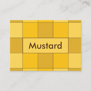 Mustard Yellow Checkerboard Mustard Visitenkarte
