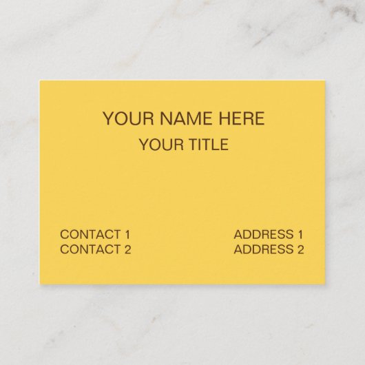 Mustard Yellow Checkerboard Visitenkarte (Rückseite)