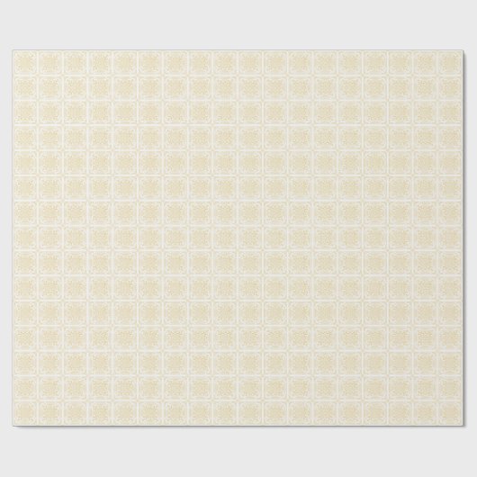 Mustard Yellow Crochet Chart Wrapper Geschenkpapier (Flach)