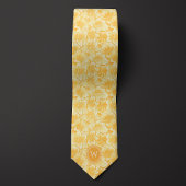 Mustard Yellow Floral Monogram Krawatte
