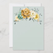 Mustard Yellow Floral Sage Greenery Wir noch tun Einladung (Rückseite)