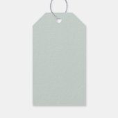 Mustard Yellow Floral Sage Grüne Moderne Hochzeit Geschenkanhänger (Rückseite)