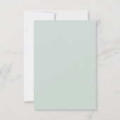 Mustard Yellow Floral Sage Grüne Moderne Hochzeit RSVP Karte (Rückseite)