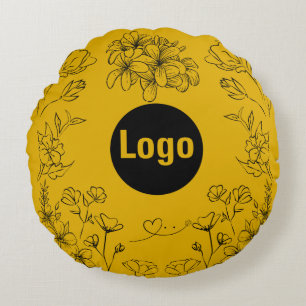 Mustard Yellow Flowers Design Kissen