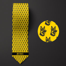 Mustard Yellow German Shepherd Krawatte