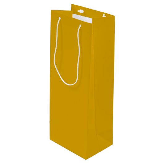Mustard Yellow Geschenktüte Für Weinflaschen (Vorderseite Schrägansicht)