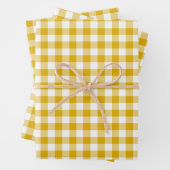 Mustard Yellow Gingham Retro Color Geschenkpapier Set (Beispiel)