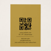 Mustard yellow gold QR code earring display card (Rückseite)