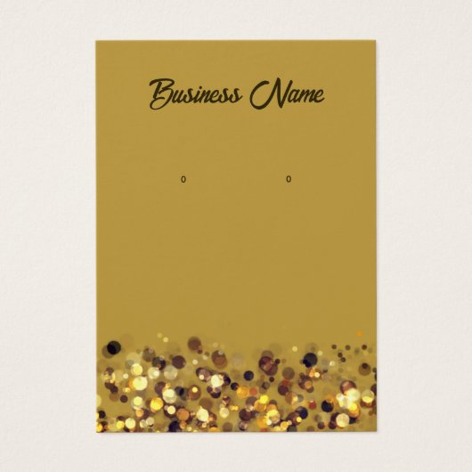 Mustard yellow gold QR code earring display card (Vorderseite)