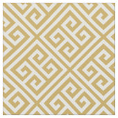 Mustard Yellow Greece Schlüsselmuster Stoff (Nahaufnahme)