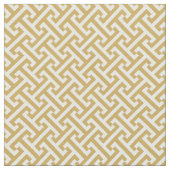 Mustard Yellow Greece Schlüsselmuster Stoff (Nahaufnahme)