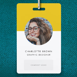Mustard Yellow ID | Modernes stylisches Foto-Logo  Ausweis