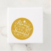 Mustard Yellow immer dankbar Quote Erntedank Geschenkanhänger (Beispiel)