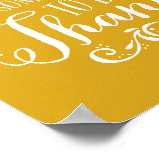 Mustard Yellow immer dankbar Quote Erntedank Poster (Ecke)