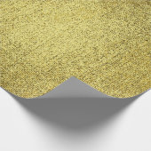 Mustard Yellow Lemon Intense Paint Linen Metallic Geschenkpapier (Ecke)