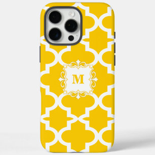 Mustard Yellow marokkanische Tile Personalisiert i iPhone 16 Pro Max Hülle