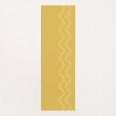 Mustard Yellow Minimal Dotted Wavy Lines Initials Yogamatte (Vorderseite)
