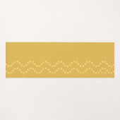 Mustard Yellow Minimal Dotted Wavy Lines Initials Yogamatte (Vorderseite (Horizontal))