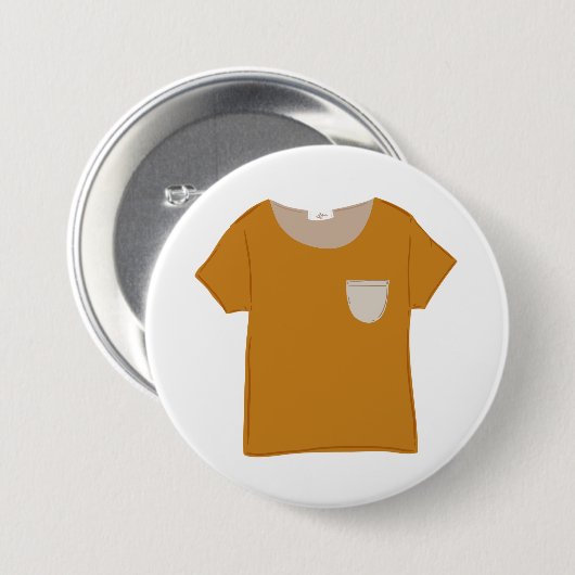 Mustard Yellow Minimalist Top Button (Vorne & Hinten)